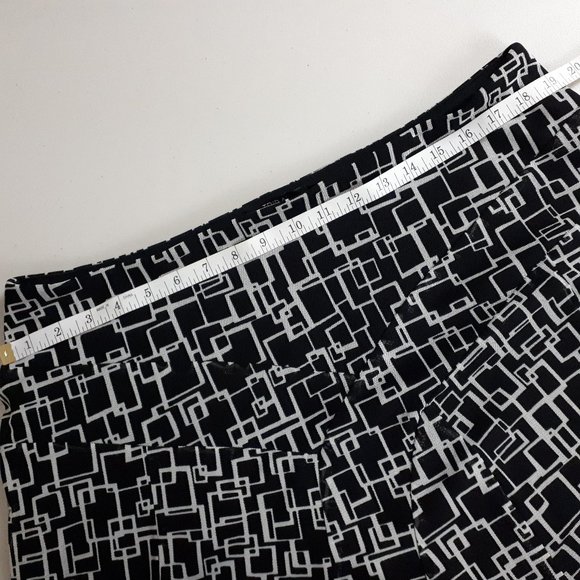 Tribal Black Geo Pattern Handkerchief-trim Midi Skirt - Picture 7 of 13